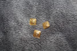 HÄM-20083 Goldknopf quadratisch 10mm