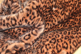 PLÜ-1528   Plüsch Leopard Apricotbraun